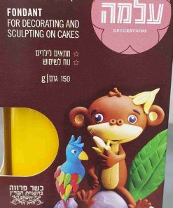 בצק סוכר לקישוט ועיצוב עוגות - 150 גר' - צהוב